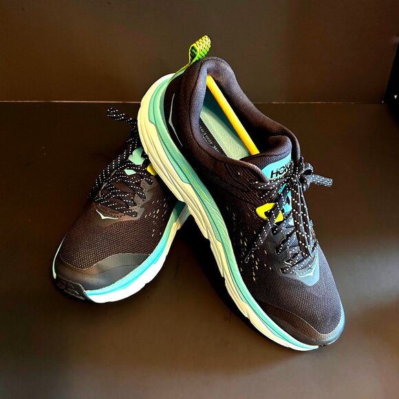 Hoka One One Black/Blue Graphite W Challenger ATR 6 Trail Running Shoes Size 9.5 - Picture 3 of 7